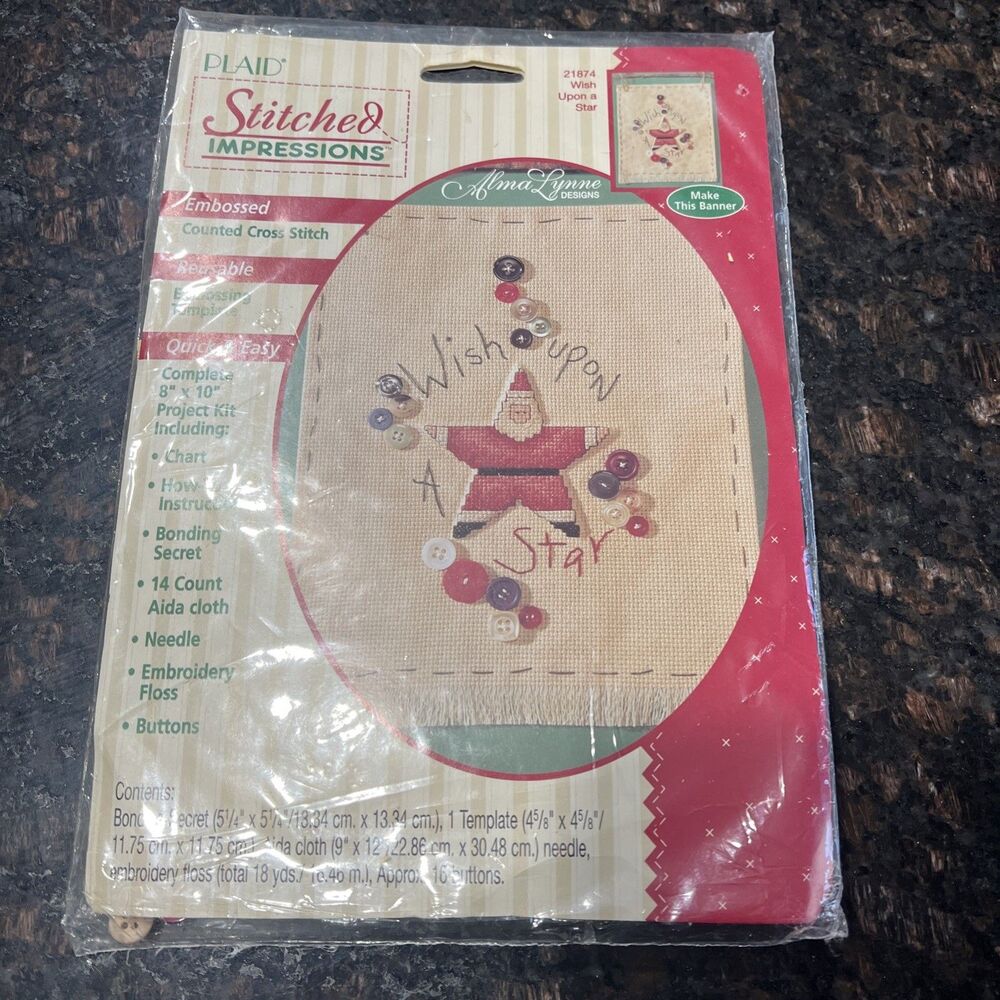 Plaid Stitched Impressions︱ #21874 ︱Wish Upon a Star︱Santa︱Christmas